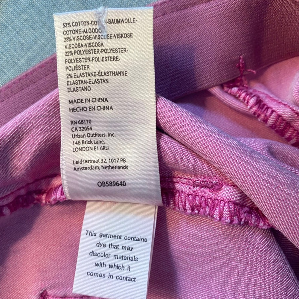 We The Free Free People Sz 27 Boho Penny Pull On Flare Jeans Magenta Pink Retro - Picture 9 of 9